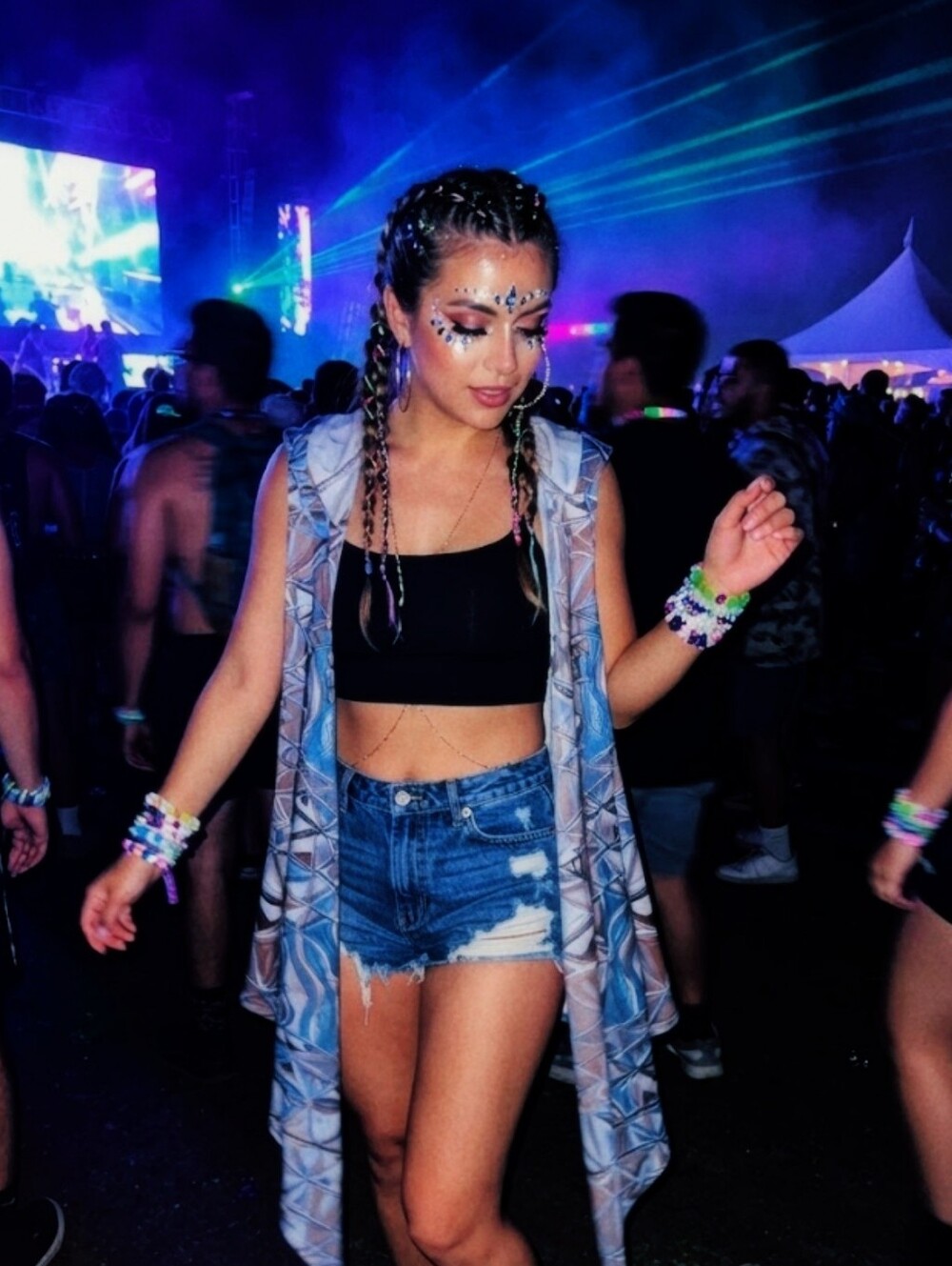 Candt Catz hooded festival vest M